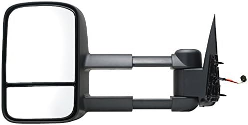 Fit System Towing Mirror Pair for Silverado/Sierra, Escalade, Avalanche, Suburban, Tahoe, Yukon, Textured Black, Dual Lens, Foldaway, Heated Power