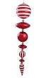 Oversized 40" Red Peppermint Finial Commercial Christmas Ornament Decoration