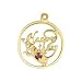 Happy Birthday Charm with Garnet Birthstone
