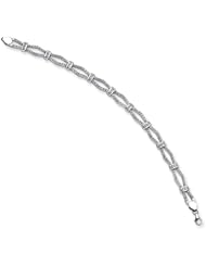 14k White Gold Diamond Fascination 7.5in Link Bracelet w/ Gift Box. Wt- 5.09g