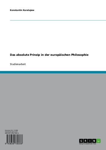 Das absolute Prinzip in der europäischen Philosophie (German Edition)