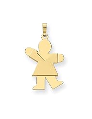 14k Yellow Gold Girl Charm