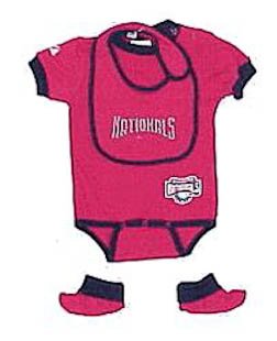 MLB Washington Nationals Onesie Bib & Bootie Girls' MLB Washington Nationals Onesie Bib & Bootie Girls'