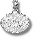 Duke Blue Devils Solid Sterling Silver Script ''DUKE'' Solid Pendant