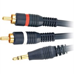 New Prolinks 6-Ft Python Y Cable 1/8 Inch Male To 2-Rca Males Low Density Foam Dialectric Popular
