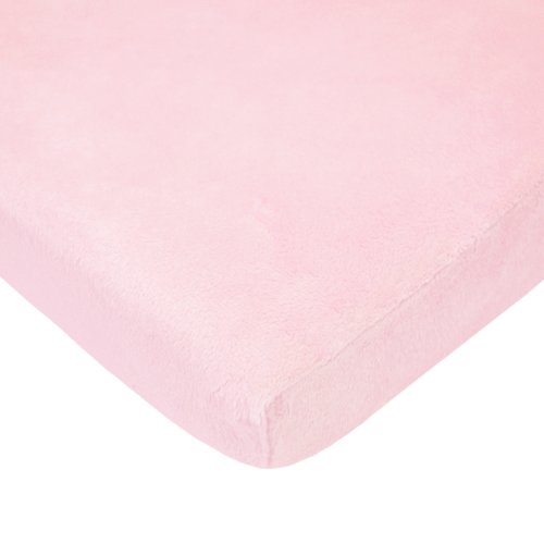 American Baby Company Heavenly Soft Chenille Fitted Bassinet Sheet, Pink