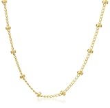 Dogeared 100 Good Wishes 100 Sterling Silver Beads on 14kt Gold Dipped Sterling Silver Chain, 39.5
