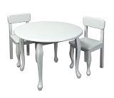 Review GIFTMARK 3000w / Queen Anne Round Table and 2 Chairs - White