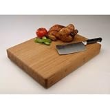 XL Rectangular Chop Block-Constructed of Beautiful (Natural Bamboo) (18L x 14W x 2.25H) by Stacks and Stacks