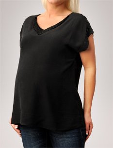 A Pea in the Pod Collection: Sanctuary Short Sleeve Beaded Detail Maternity Blouse Reviews