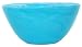 Colorful Recycled Art Glass Aqua Blue Large Salad Bowl 12