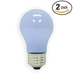 GE Lamps 48697 40-Watt Reveal Ceiling Fan Frost A15 2CD Light Bulbs, 2 Pack by General Electric