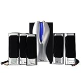 Miyako 6-Pc 5.1 Channel Home Theater Speakers (Black & Silver)