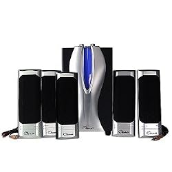 Miyako 6-Pc 5.1 Channel Home Theater Speakers (Black & Silver)