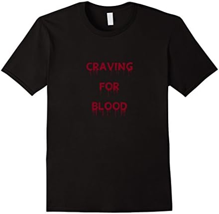 Men's Vampire Craving For Blood Halloween Shirt 3XL Black