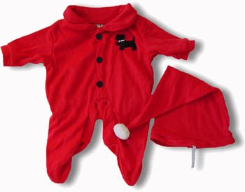 31FkC4VKbxL 972   PJs   Red w/Feet and Cap Clothes for 14   18 Stuffed Animals and Dolls