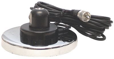 Barjan Heavy Duty 5 Chrome Magnetic Magnet Mount for CB & Amateur Radio Antennas