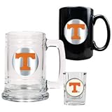 Tennessee Volunteers 15oz Tankard, 15oz Ceramic Mug & 2oz Shot Glass Set - Primary Logo NCAA College Athletics