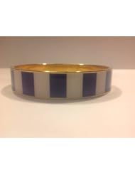 KATE SPADE BLUE WHITE STRIPE BANGLE BRACELET