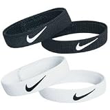 Nike Sock Ties / Shin Stay - White or Black - Per Pair (Size: OSFM) (Colour: Black / White )