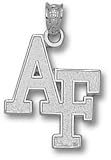 Air Force Falcons Solid Sterling Silver ''AF'' 3/4'' Pendant