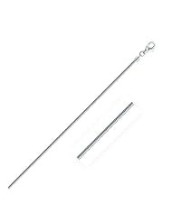 Rhodium Plated 1.6mm 925 Sterling Silver Snake Style Chain