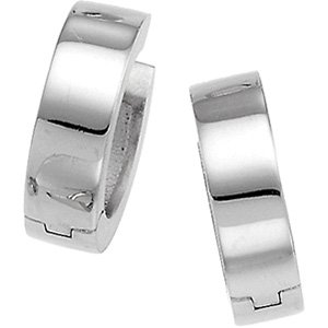 Click here for 14.50 Mm Platinum Hinged Earring prices