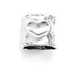 13mm Hammered Ring with Concave Heart Design