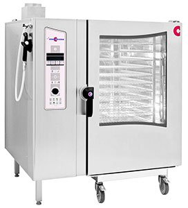 Gas Combi Oven-Cleveland Convotherm OGB-12.20 Gas Fired Roll-in Combi Oven Steamer with Trolley Images