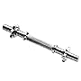 Cap Barbell Regular Solid Chromed Dumbbell Handle with Threaded Ends