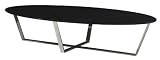 Blassy Black Glass Coffee Table with Stainless Steel Bottom Frame - HP021162 31Fkj6bBWwL. SL160