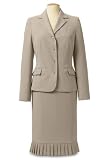 J.G. Hook Pleated-Hem Skirt Suit