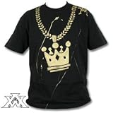 Artistik World - Golden Crown T-Shirt, schwarz