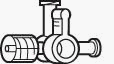 3-Way Standard Bore Stopcock with rotating male Luer lock adapter. 50 per case.