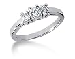 0.45CTW Classic Round Three Stone Ring in Palladium