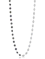 Wasabi by Jill Pearson "Gohan" Black and Silver Pearl Floating Necklace, 36"