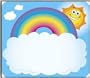 NAME TAGS RAINBOW WITH SUN & CLOUD