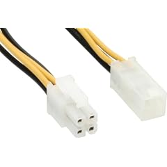 InLine Stromverl�ngerung intern, P4 4pol Stecker/Buchse, Netzteil an Mainboard, 0,2m