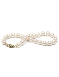 AAA Quality, 6.0-6.5 mm, 7.5-inch, White Akoya Pearl Bracelet