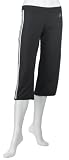 adidas Women's 3-Stripes Gym Capri, Black/White, Medium