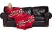 Nebraska Huskers 48x71 Comfy Throw - Stripes Series Fleece Over-sized Loose Fitting Sleeves