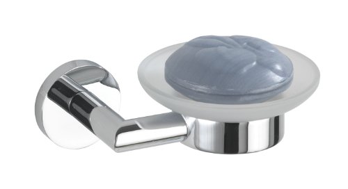 WENKO 17949100 Seifenablage Napoli-Revello Power-Loc - Befestigen ohne Bohren, Glas, Messi Preisvergleich