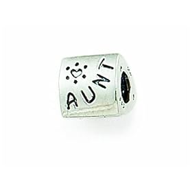 Buy Zable(tm) Sterling Silver Aunt Bead Charm by Finejewelers