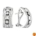 14K White Gold Etruscan Diamond Earrings by Morris & David