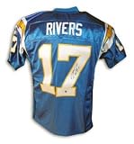 Philip Rivers Signed San Diego Chargers Powder Blue Reebok Authentic Jersey