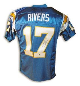 Philip Rivers Signed San Diego Chargers Powder Blue Reebok Authentic Jersey