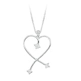14K Yellow/White Gold 0.04 ct. Diamond Heart Pendant with Chain