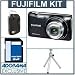 Fujifilm FinePix JZ250 Digital Camera, Black - Bundle - with 8GB SD Memory Card, Camera Case, Table Top Tripod