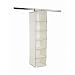 H & L Russel Ltd Sweater Organiser, Taupe with Harvest Green Trim, 6 Pocket