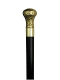 Walking Cane-Regal brass knob handle. walnut , This walking stick cane has a hardwood shaft and 36 inches long. This walking aid has a weight capacity of 250 pounds .